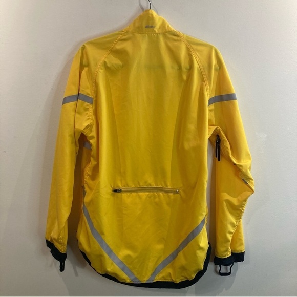 MEC Sz M Biking High Low Hem Venting Zipper Back Pocket Reflective Stripe Jacket - Picture 9 of 16